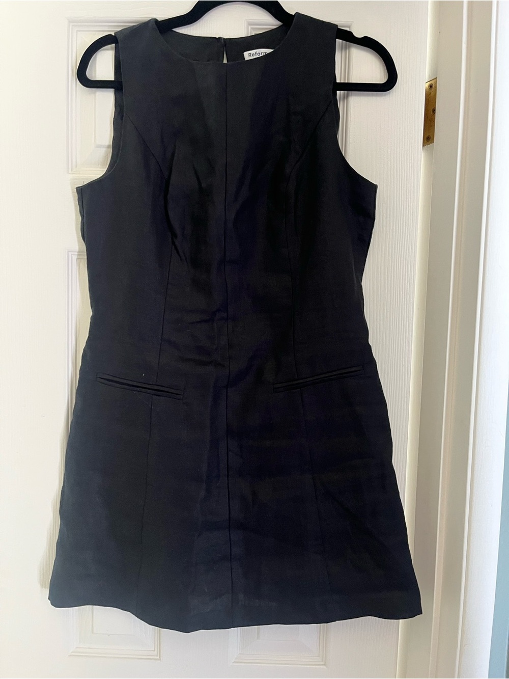 Reformation black linen mini dress - Picture 3 of 7